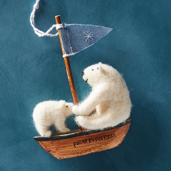 Anthropologie Other - 🎄 Dinny Pocock Polar Explorers Ornament Holiday Wool Christmas Anthropologie